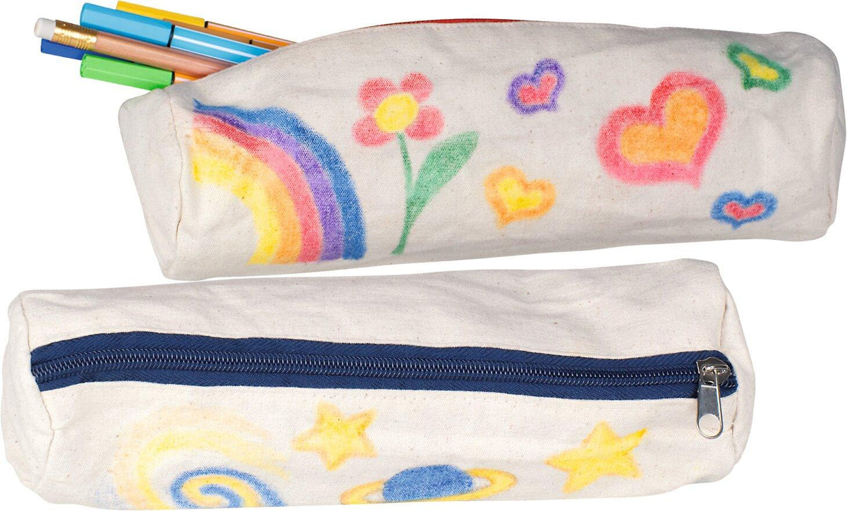 Federtasche aus Canvas zum Anmalen von goki