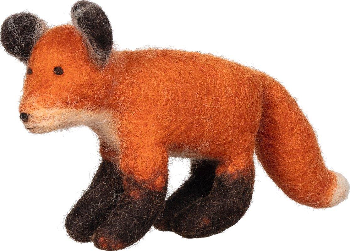 Filztier Fuchs Fino aus Wollfilz von goki – Ansicht