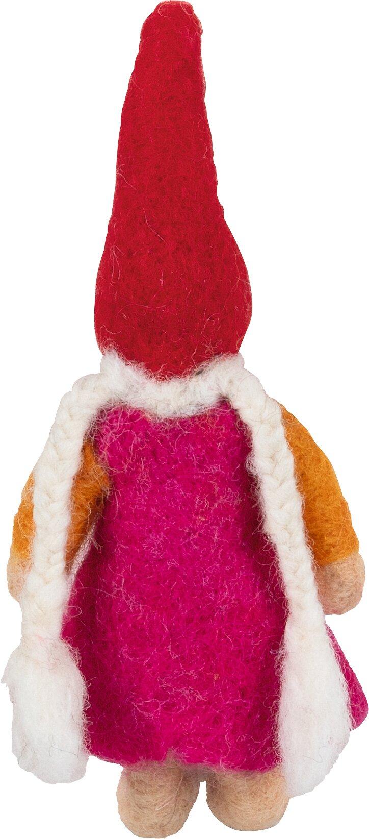 Filzzwerg Thilda aus Wollfilz von goki – Detailansicht