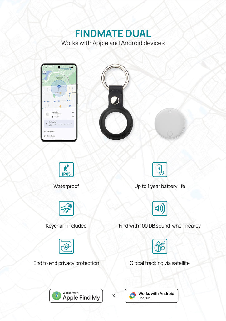 Findmate Dual IPX5 Artikel-Finder aus RCS recyceltem ABS