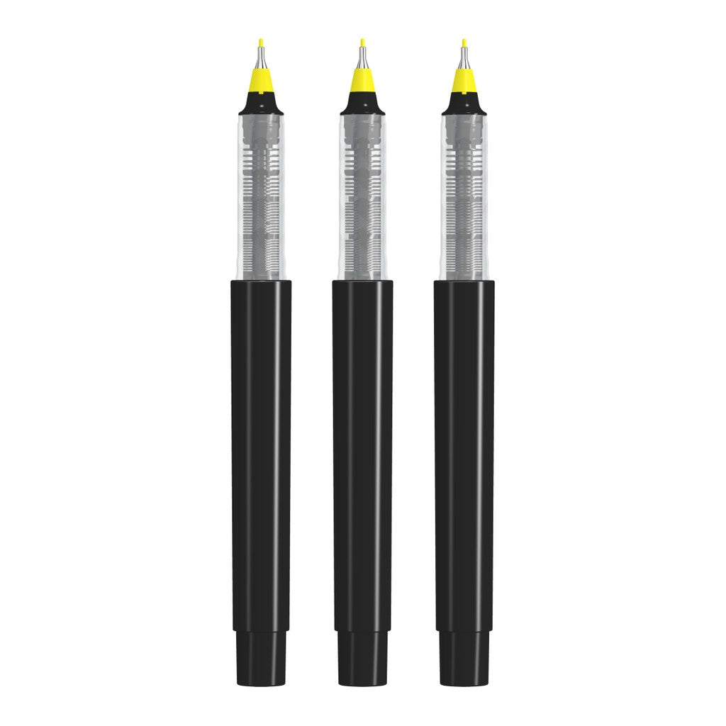 Fineliner gedeckt mit geriffelter Griffzone – Gelb