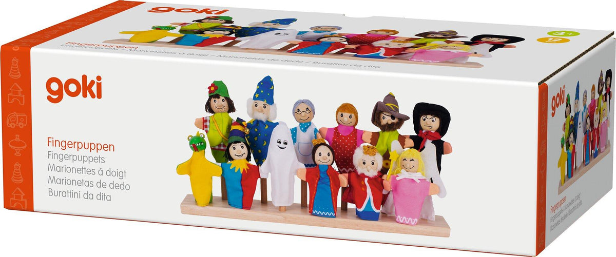 Fingerpuppen Figurenset mit Zauberer und Prinzessin – Detail