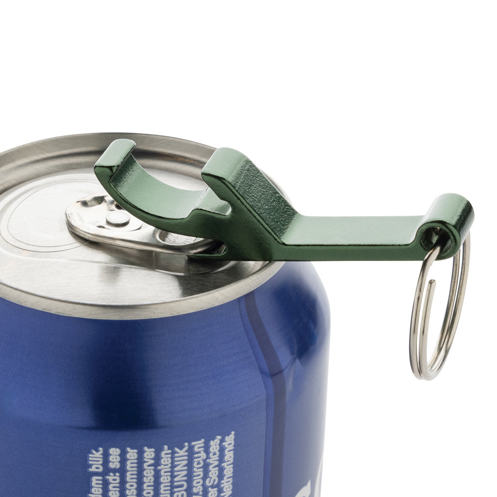 Flaschen- und Dosenöffner aus RCS recyceltem Aluminium – grün