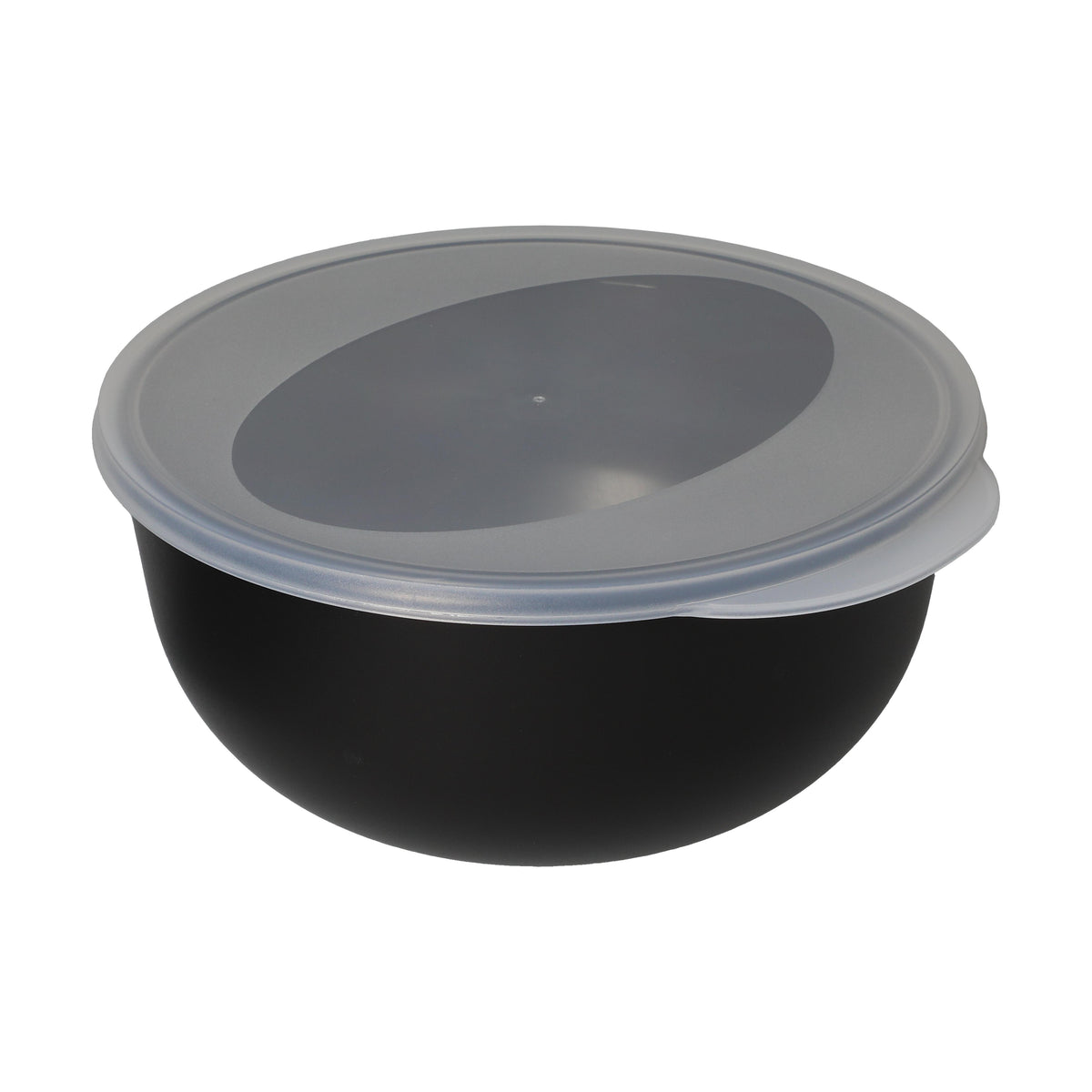 Food-Bowl „ToGo“, Classic, 1,0 l – Schlichtes schwarz / Transparent milchig