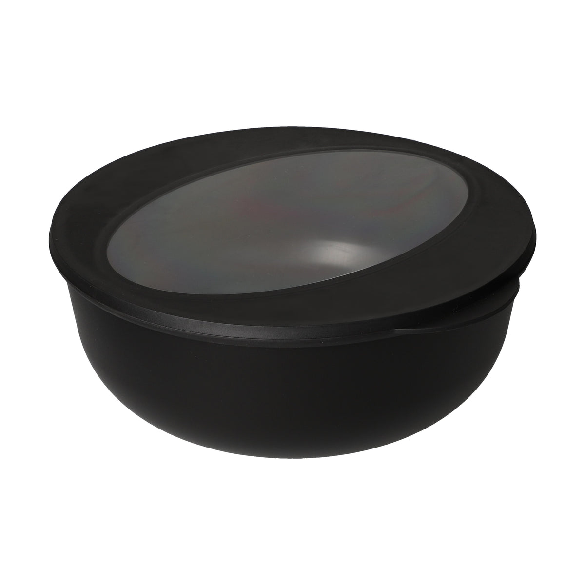 Food-Bowl „ToGo“, Deluxe, 2,2 l – Schlichtes schwarz / Transparent