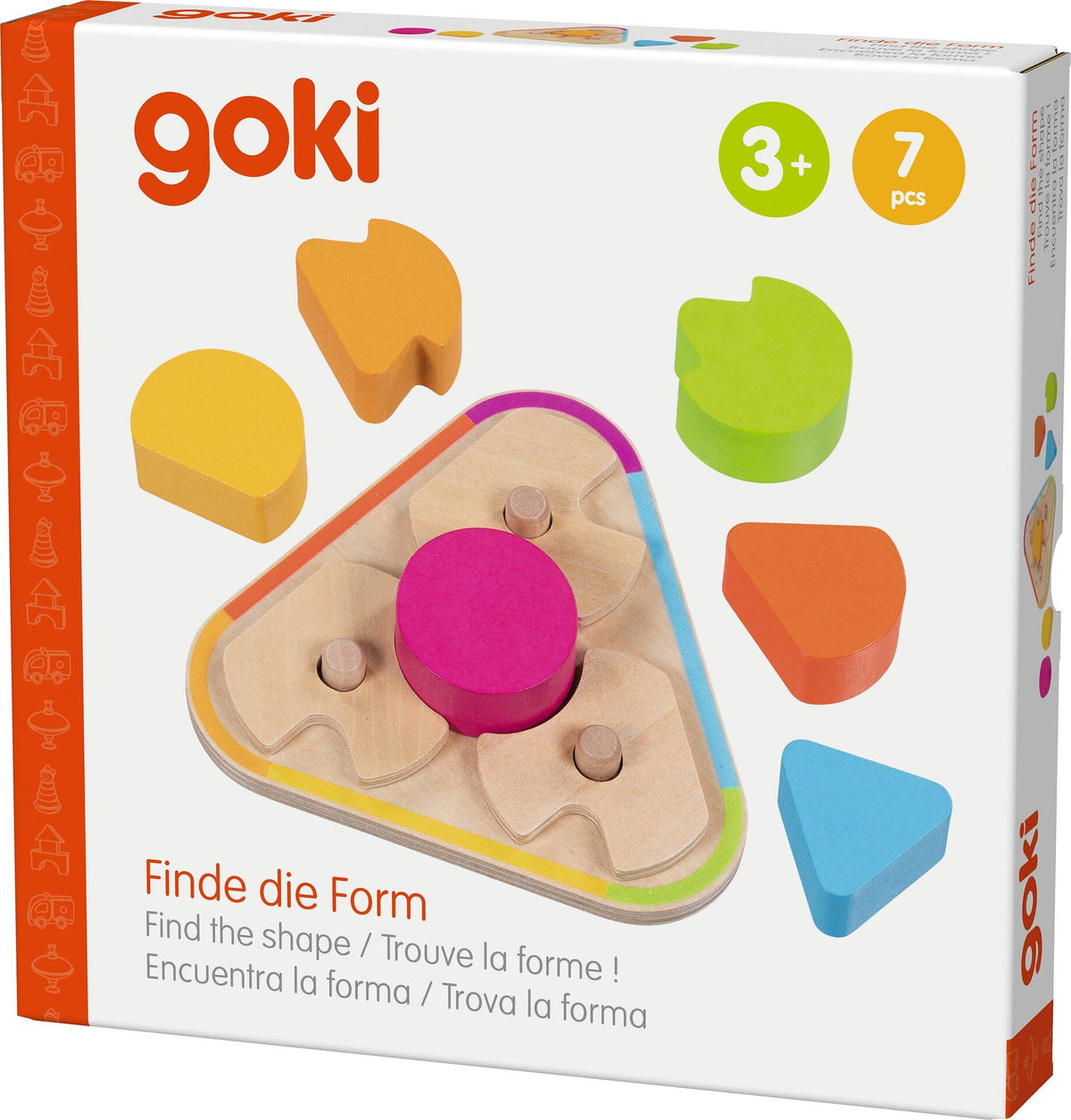 Formensortierspiel Finde die Form aus Holz von goki – weitere Ansicht
