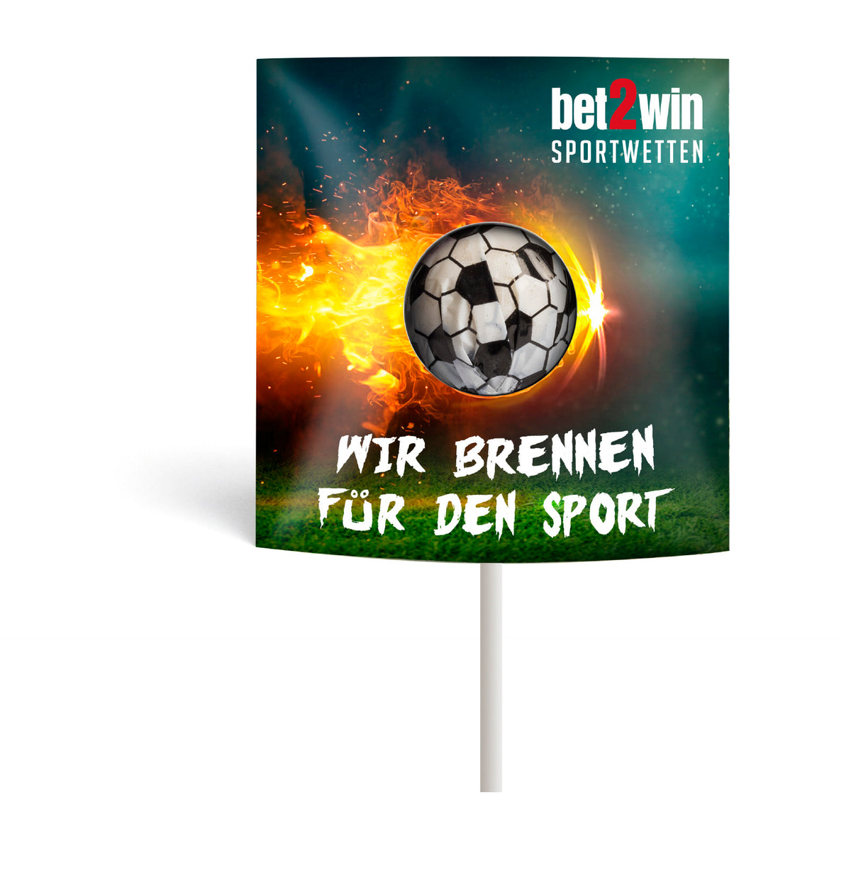 Fußball Kugellolly in Klemmkartonage