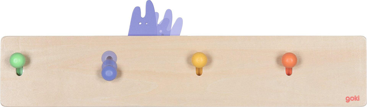 Garderobe Kuckulino mit vier bunten Tierfiguren – vierte Ansicht