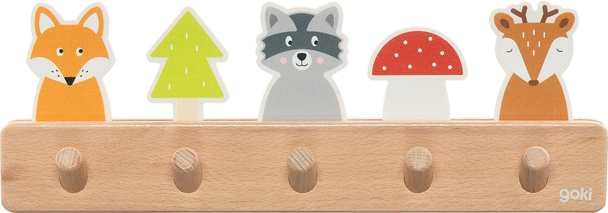 Garderobe Waldfreunde mit Fuchs und Waschbär – Ansicht