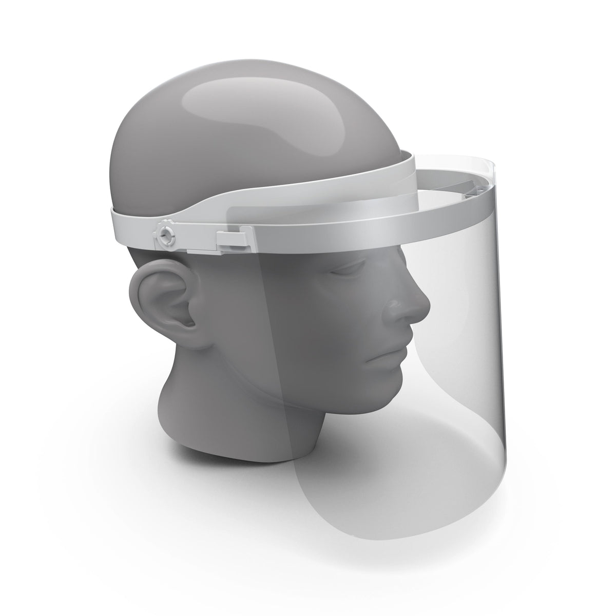 Gesichtsvisier „Protection“ – Weiß / Transparent