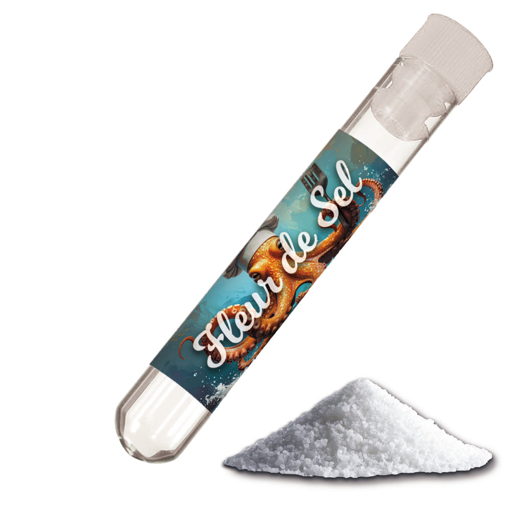 Gewürzauswahl im Reagenzglas – Fleur de Sel, ca. 5 g