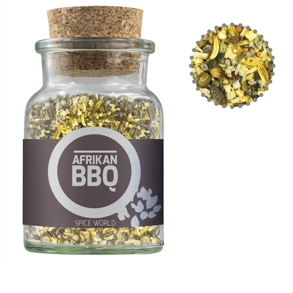 Gewürze und Salz im Korkenglas – Gewürzmischung African BBQ, ca. 75 g