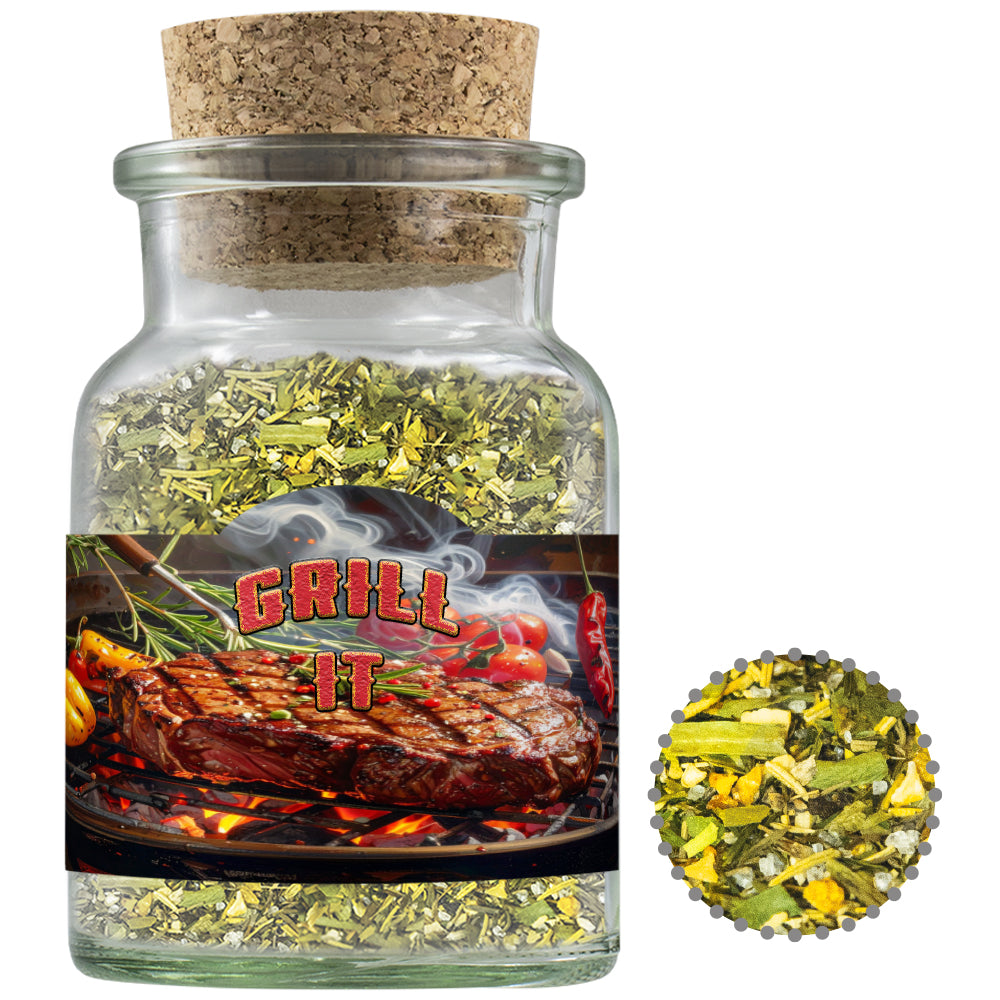 Gewürze und Salz im Korkenglas – Gewürzmischung BBQ Kräuter Rub, ca. 50 g