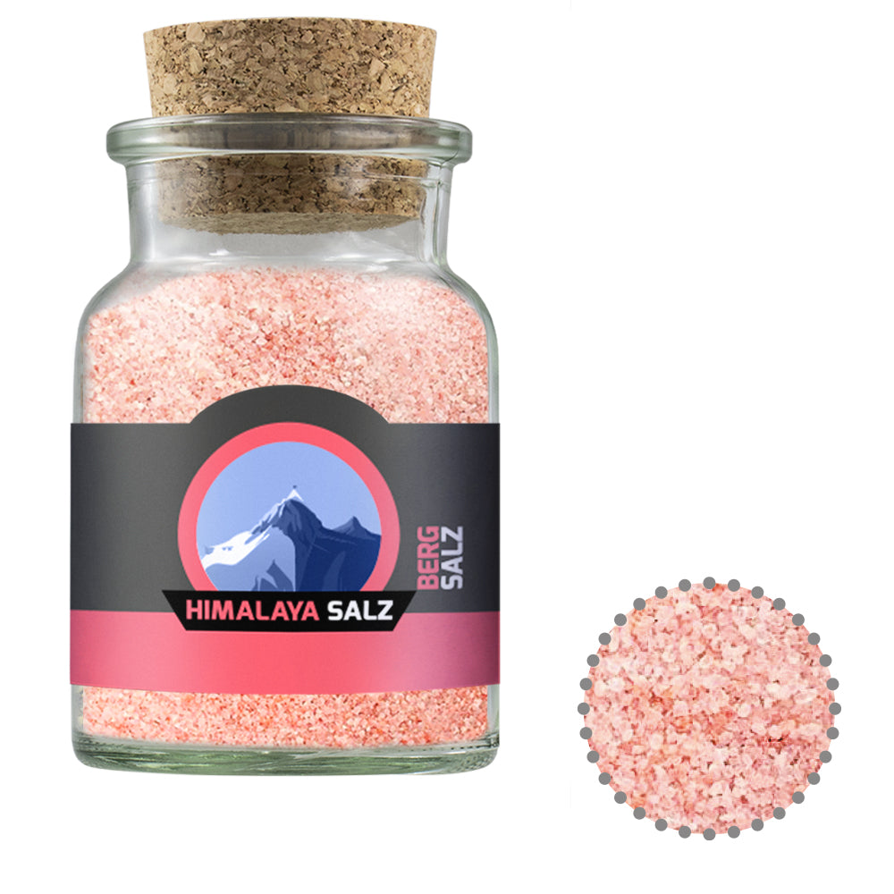 Gewürze und Salz im Korkenglas – Rosa Kristallsalz, ca. 135 g