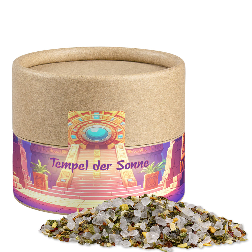 Gewürze und Salz in der kleinen Kraftpapierdose – Aztekensalz, ca. 45 g