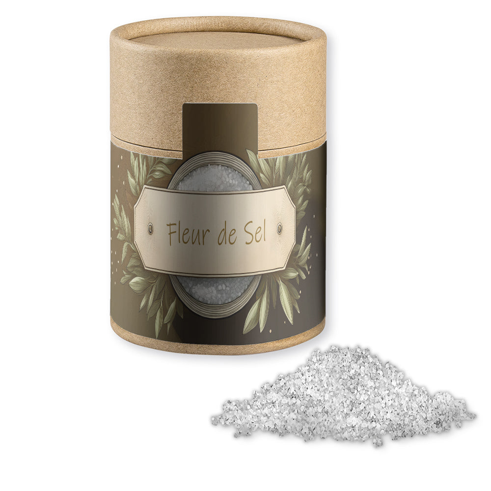 Gewürze und Salz in der Kraftpapierdose Midi – Fleur de Sel, ca. 65 g