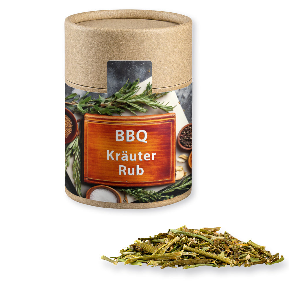Gewürze und Salz in der Kraftpapierdose Midi – Gewürzmischung BBQ Kräuter Rub, ca. 50 g