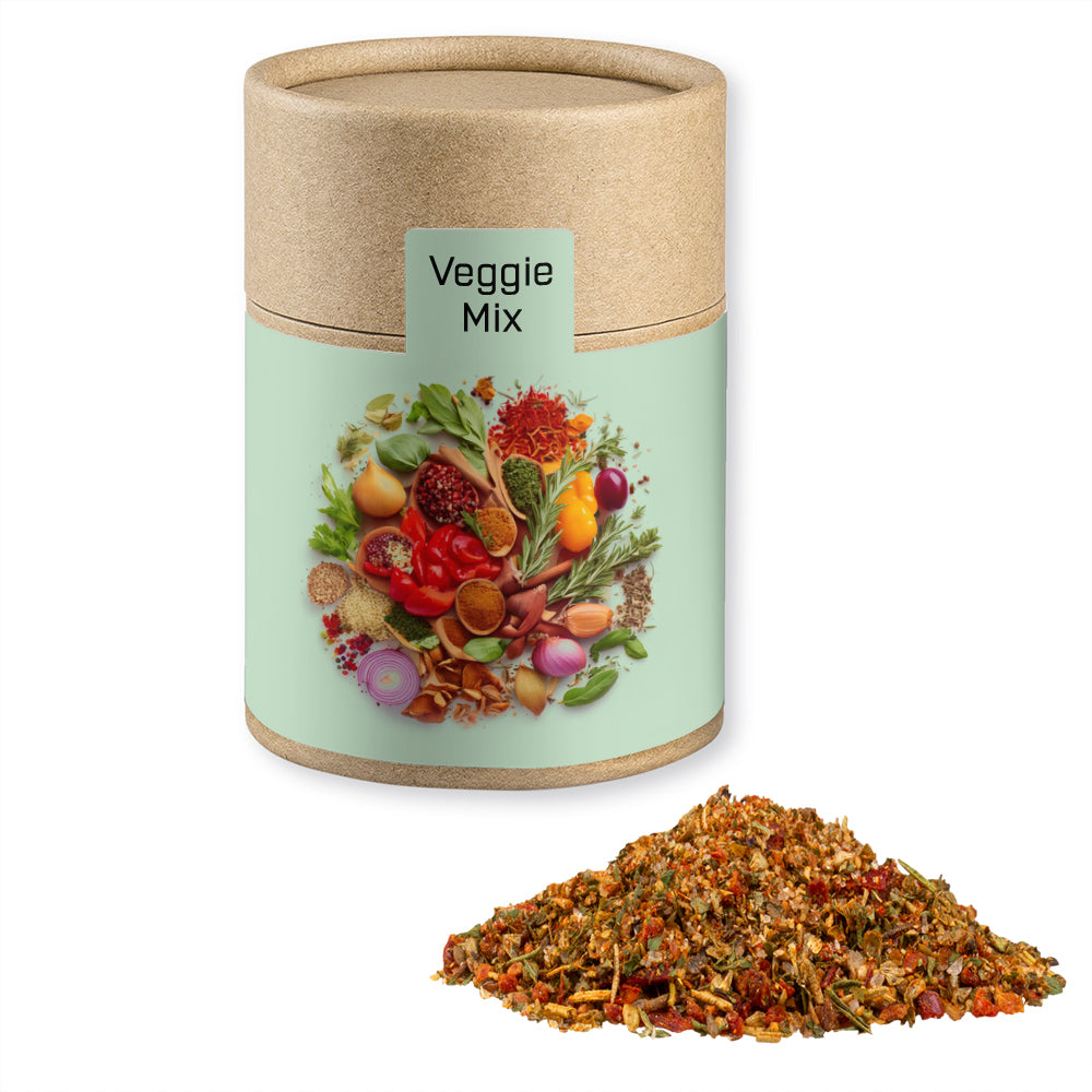 Gewürze und Salz in der Kraftpapierdose Midi – Gewürzmischung Mediterraner Veggie Mix, ca. 50 g