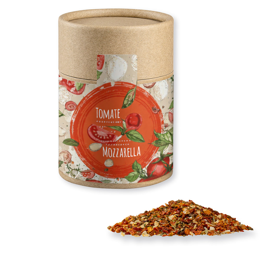 Gewürze und Salz in der Kraftpapierdose Midi – Gewürzmischung Tomate Mozzarella, ca. 50 g
