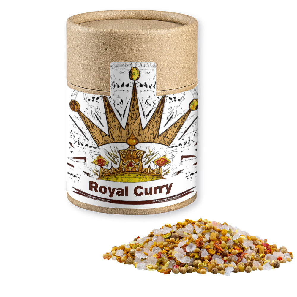 Gewürze und Salz in der Kraftpapierdose Midi – Royal Curry, ca. 110 g