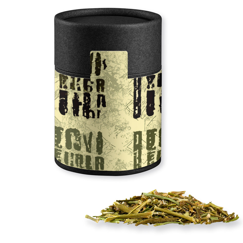 Gewürze und Salz in der schwarzen Kraftpapierdose – Gewürzmischung BBQ Kräuter Rub, ca. 50 g