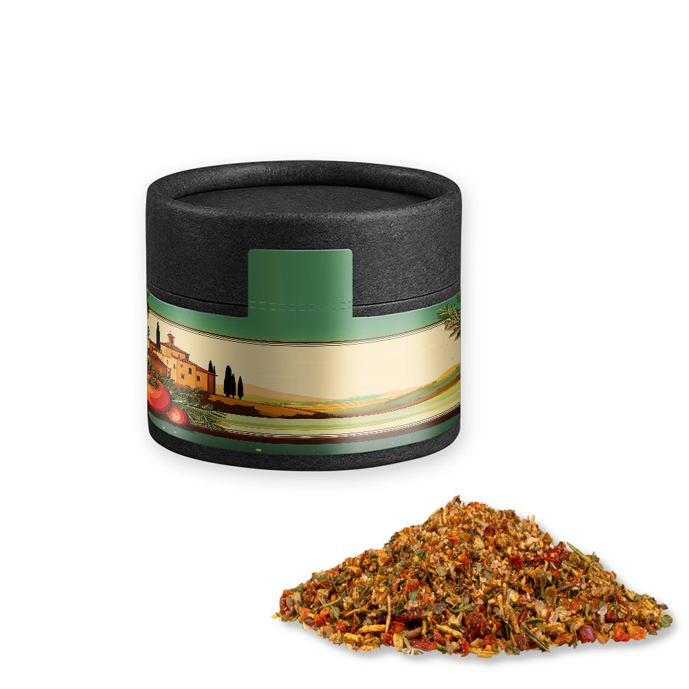 Gewürze und Salz in der schwarzen Mini Dose – Gewürzmischung Mediterraner Veggie Mix, ca. 28 g