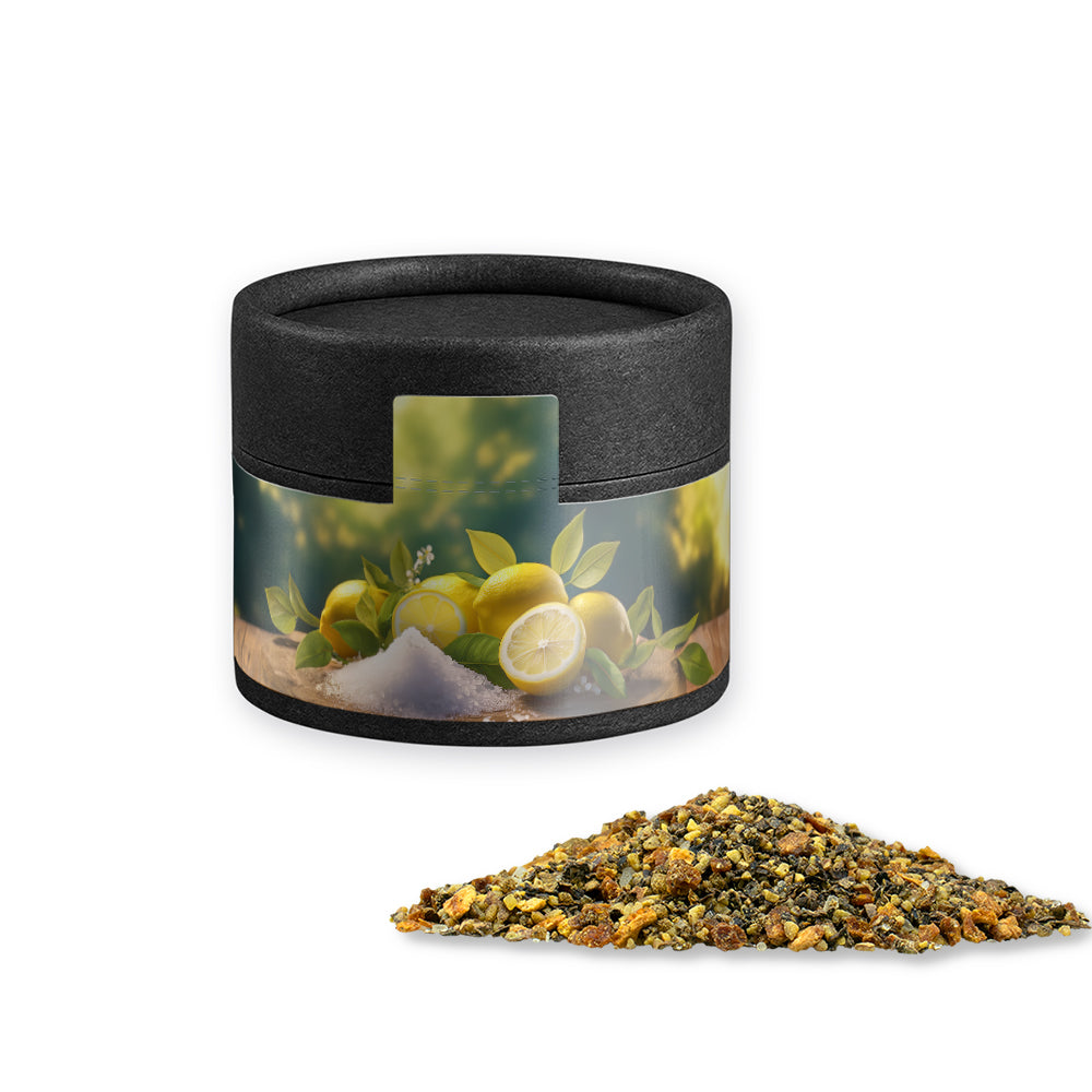 Gewürze und Salz in der schwarzen Mini Dose – Gewürzmischung Zitronen Pfeffer, ca. 40 g