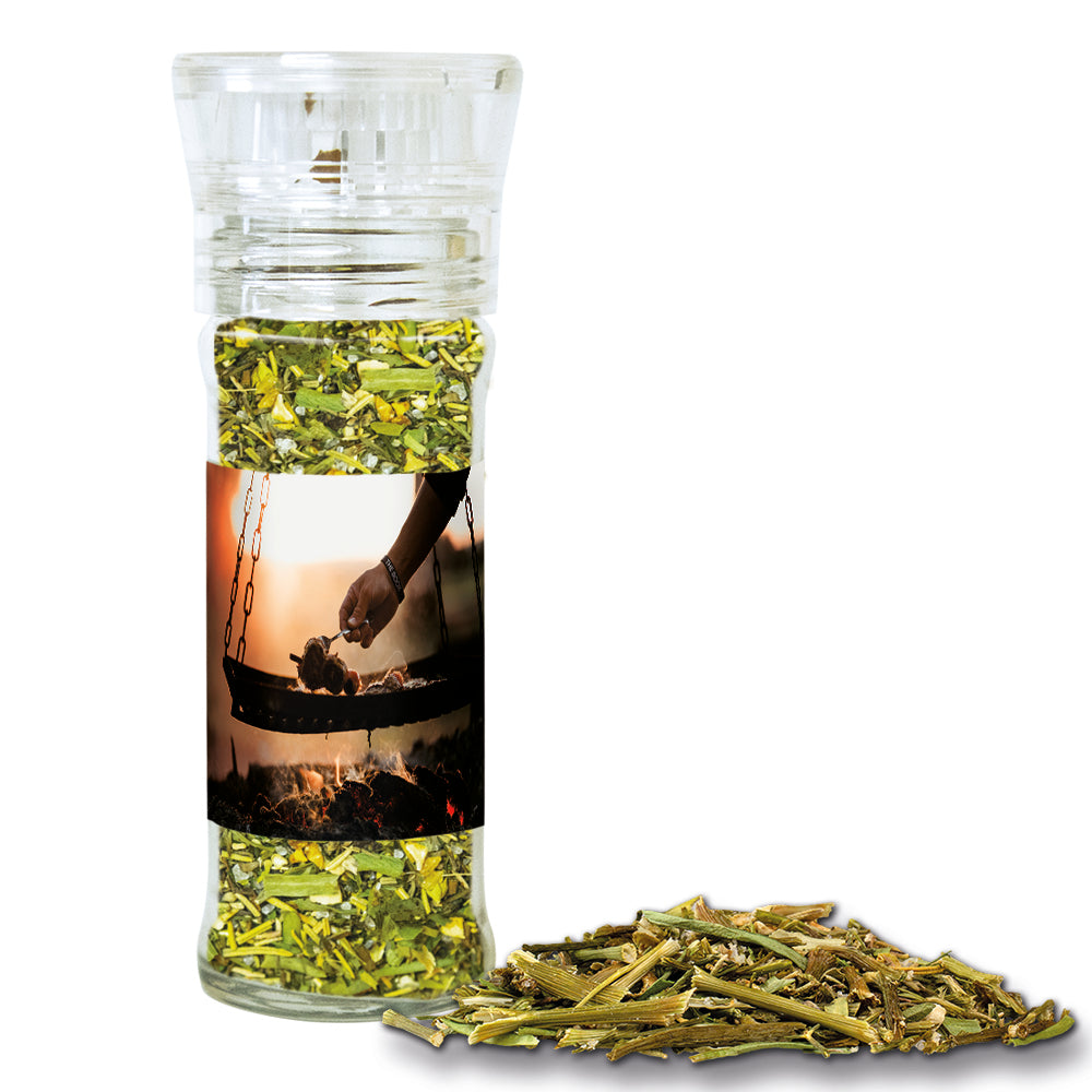 Gewürzmischungen in der Gewürzmühle aus Glas – Gewürzmischung BBQ Kräuter Rub, ca. 30 g