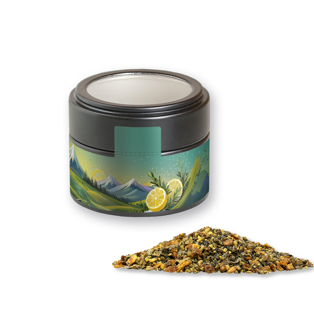 Gewürzmischungen in der schwarzen Metalldose Mini – Gewürzmischung Zitronen Pfeffer, ca. 60 g