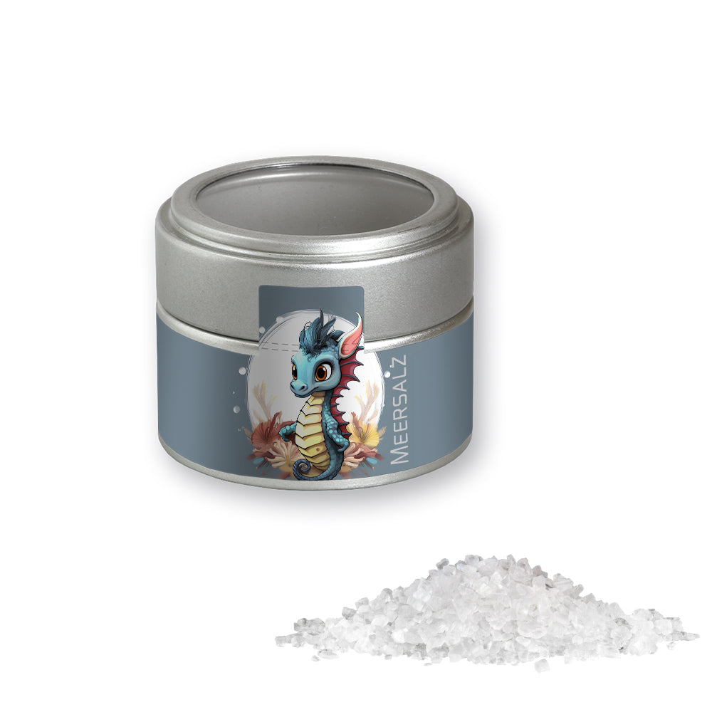 Gewürzmischungen in der silbernen Metalldose Mini – Meersalz, ca. 110 g