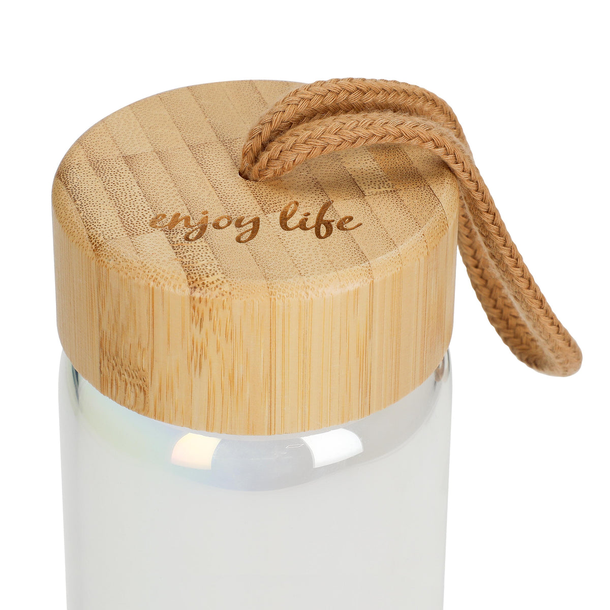 Glasflasche „Bamboo“, 0,65 l, colour