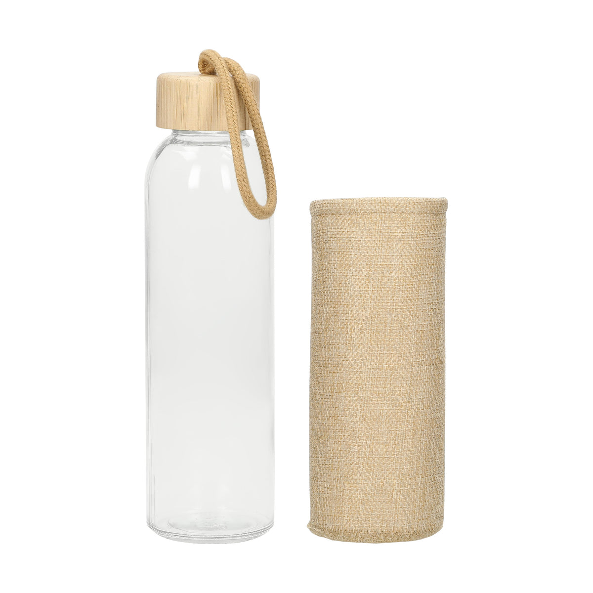 Glasflasche mit Hülle, 0,5l