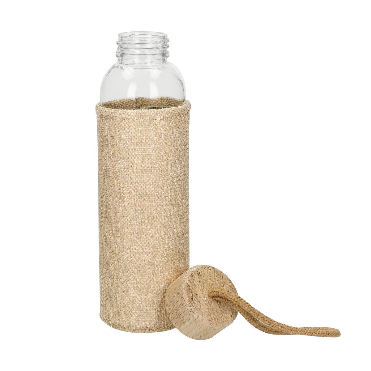 Glasflasche mit Hülle, 0,5l