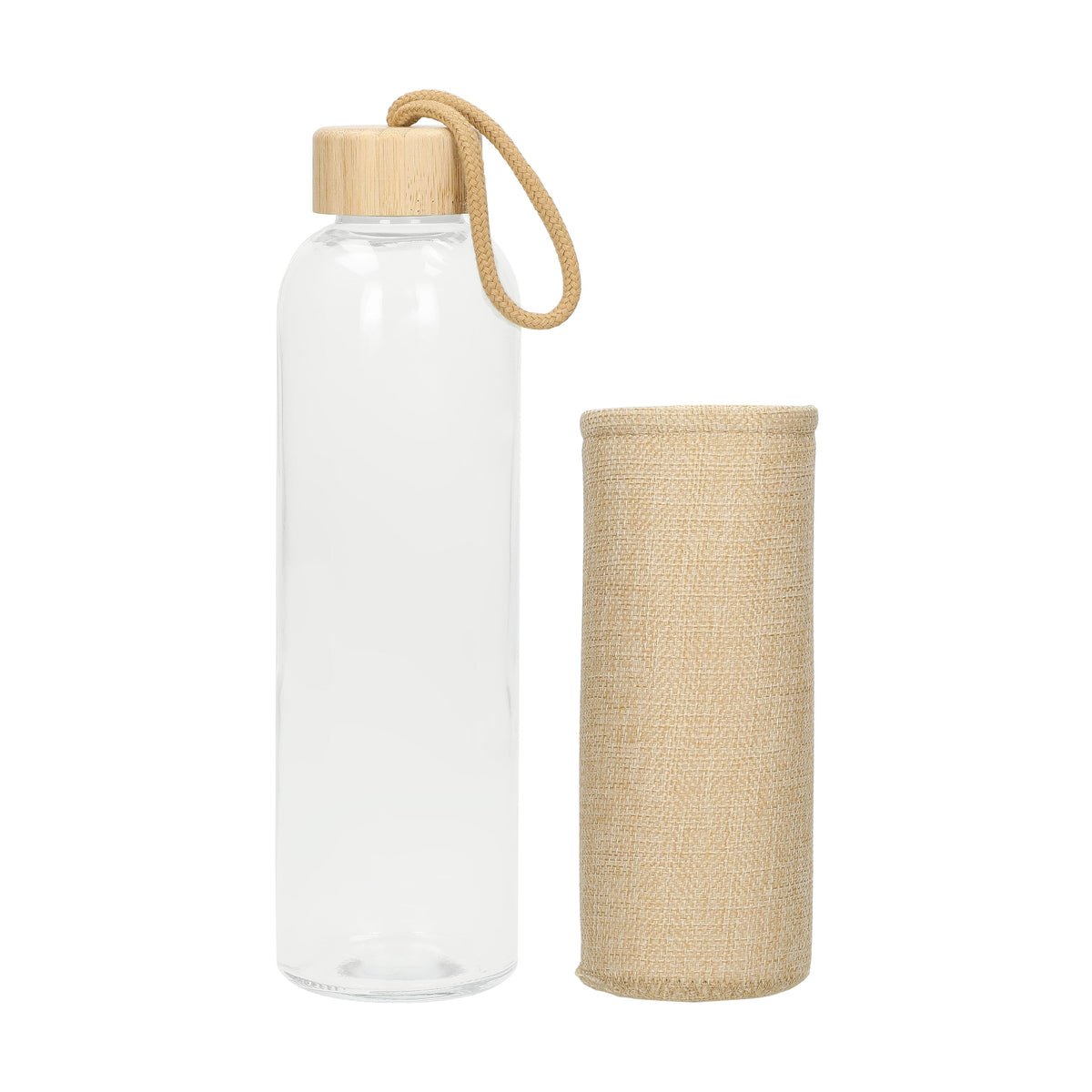 Glasflasche mit Hülle, 0,7l