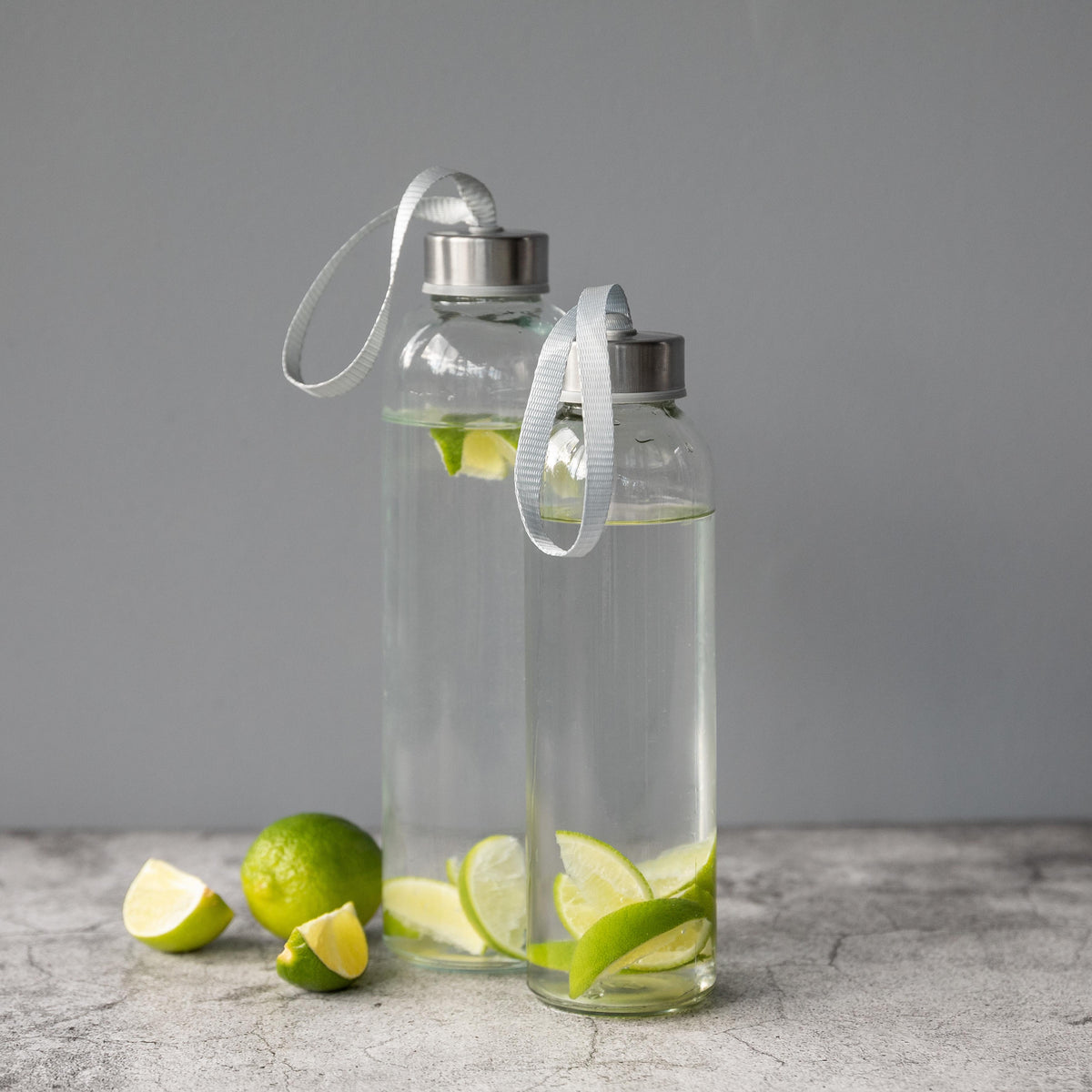 Glasflasche mit Hülle „Pure“, 0,5l