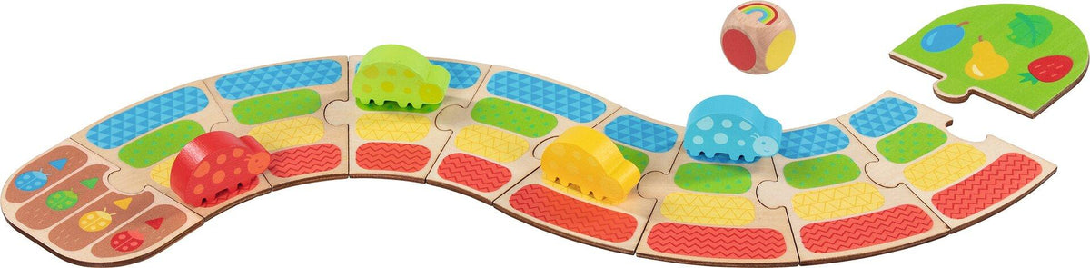 Glückskäferrennen Würfelspiel aus Holz mit 15 Teilen