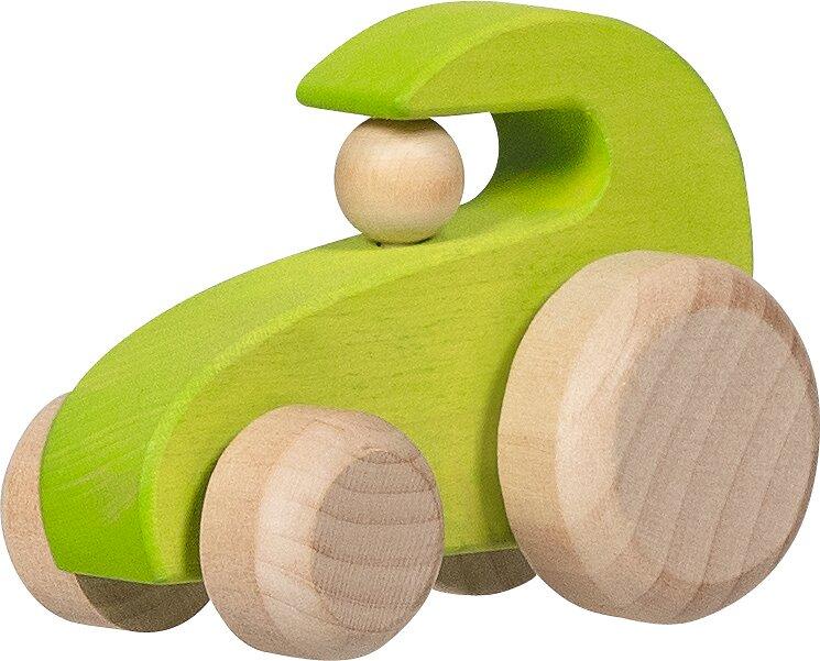 Greiffahrzeug Traktor in Grün aus Holz von goki – Detail