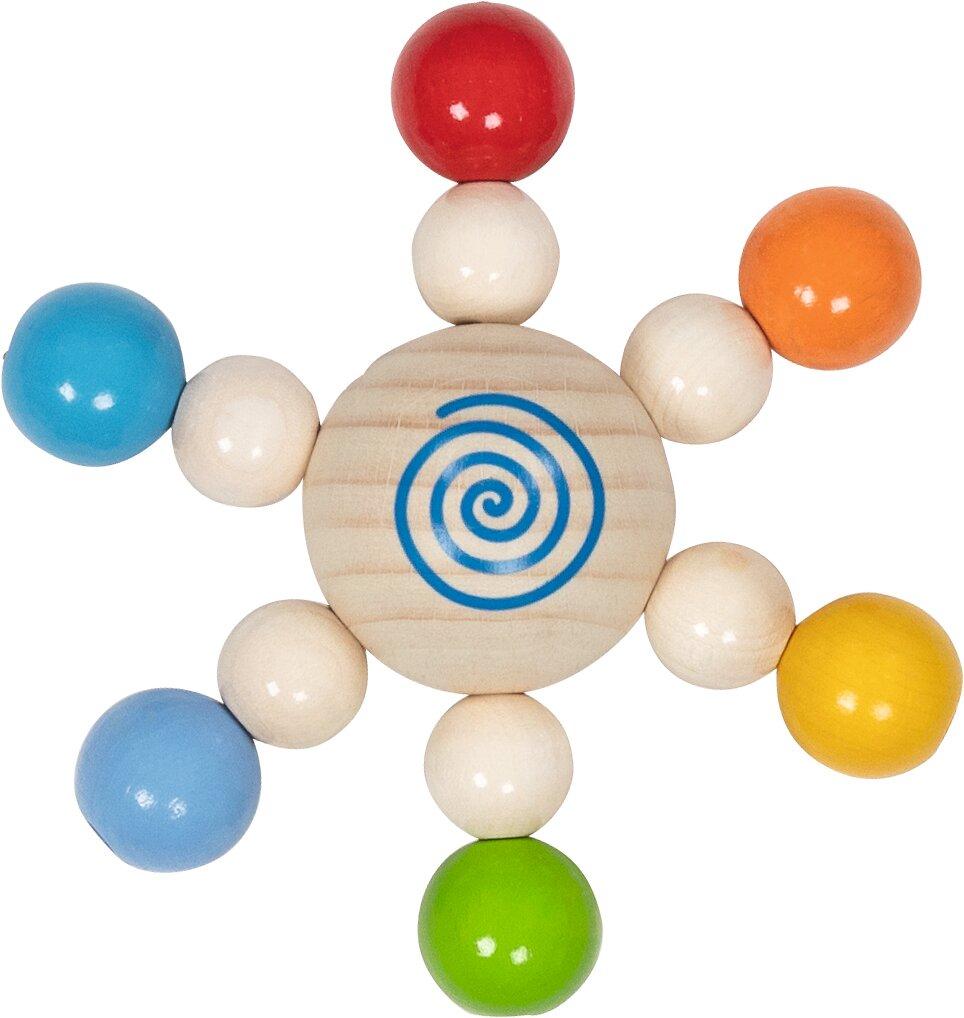 Greifling Perlenkreisel mit Spirale und Kugeln – Ansicht