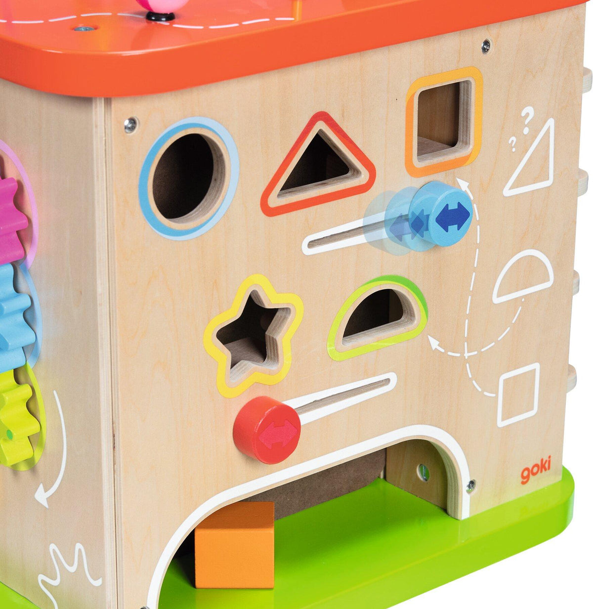 Großer Motorikwürfel ActiveKids mit Perlenbahnen und Spiegel – Spielszene