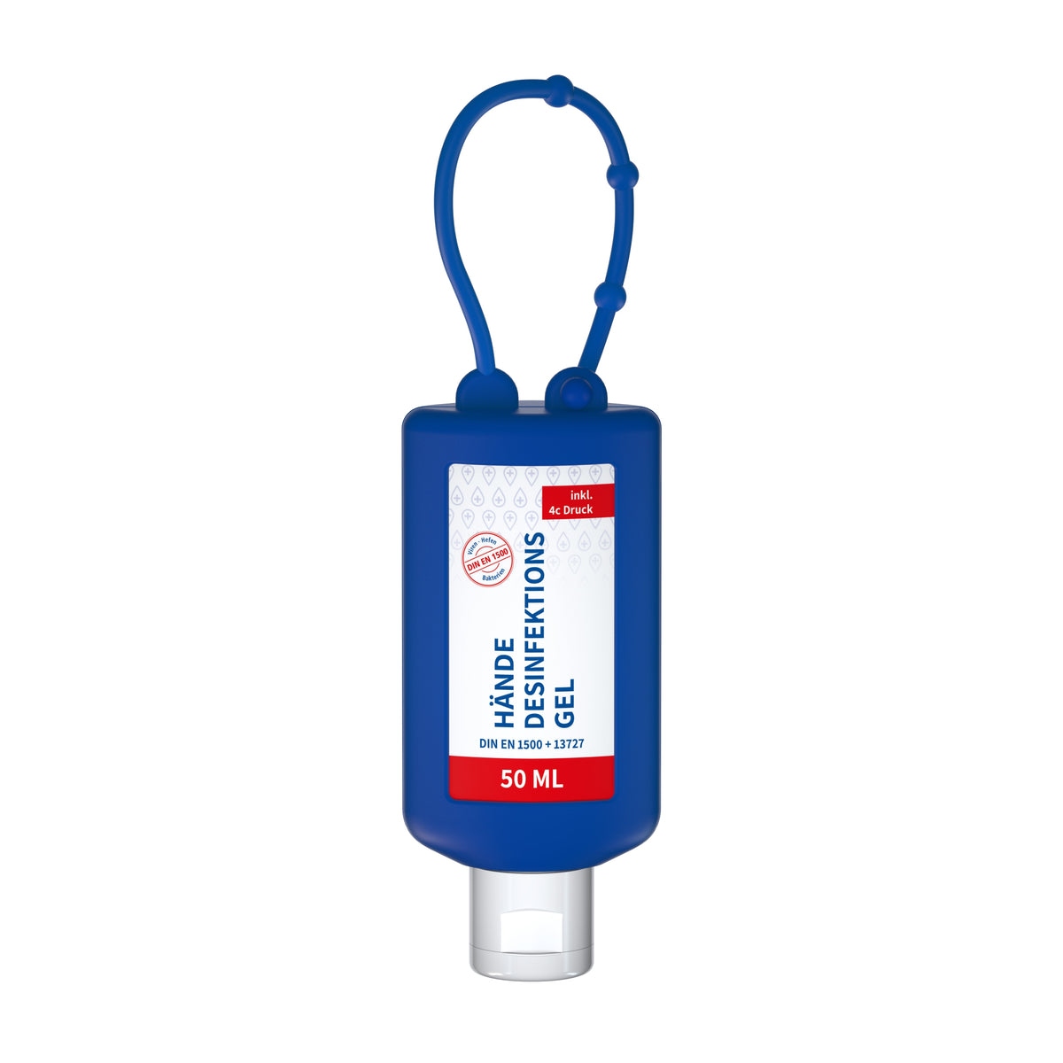 Hände Desinfektionsgel 50 ml Flasche zum Anhängen – Blau