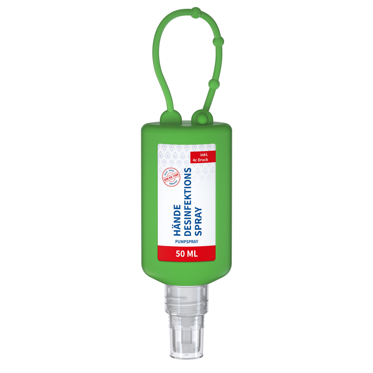 Hände Desinfektionsspray 50 ml Flasche zum Anhängen – Grün