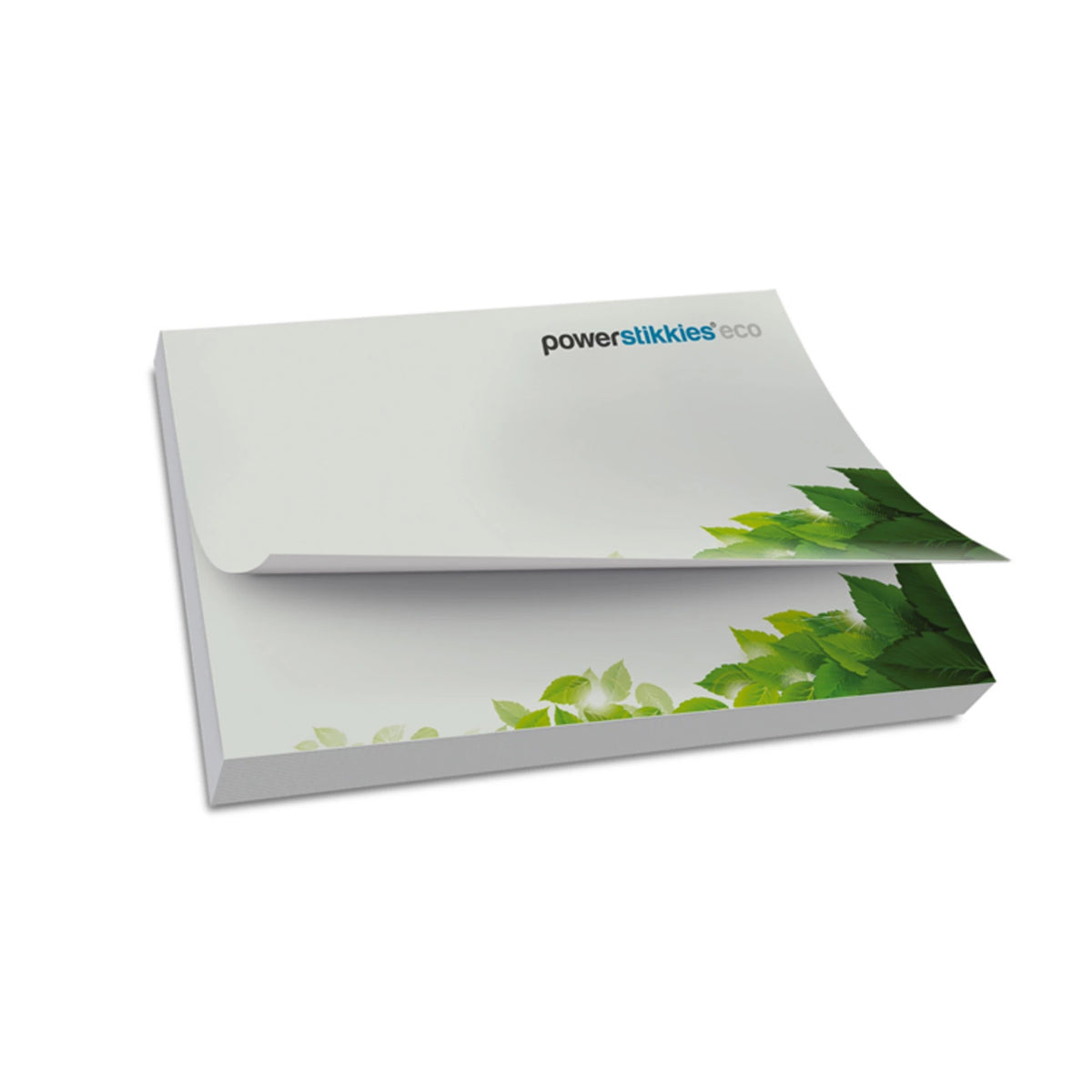 Haftnotizen naturweiß 100 x 70 mm mit Logo bedrucken – Ansicht