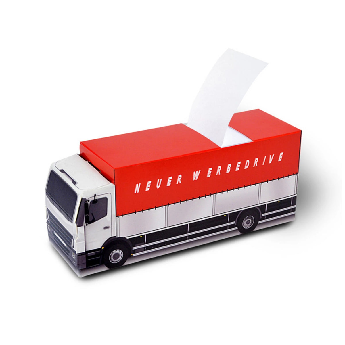 Haftspender als LKW 45 x 140 x 60 mm mit Logo bedrucken