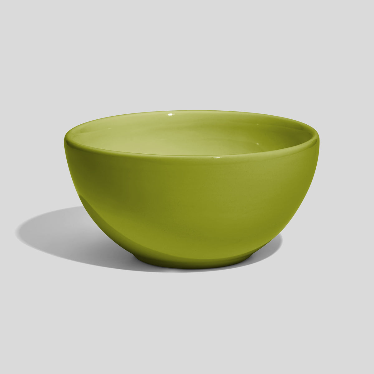 Halbkugelige Keramikschale 520 ml mit 14 cm Durchmesser – Limettengrün