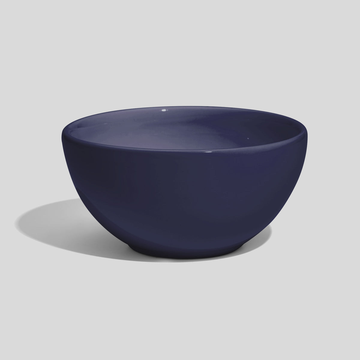 Halbrunde Keramikschale 280 ml mit Fußring – Marineblau