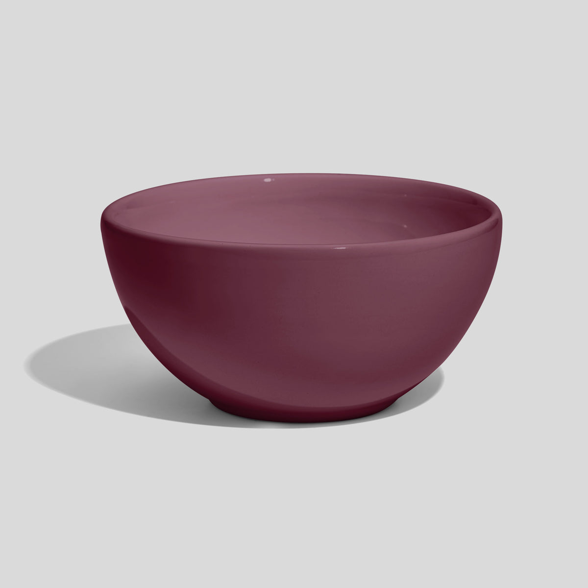 Halbrunde Keramikschale 280 ml mit Fußring – Mauve