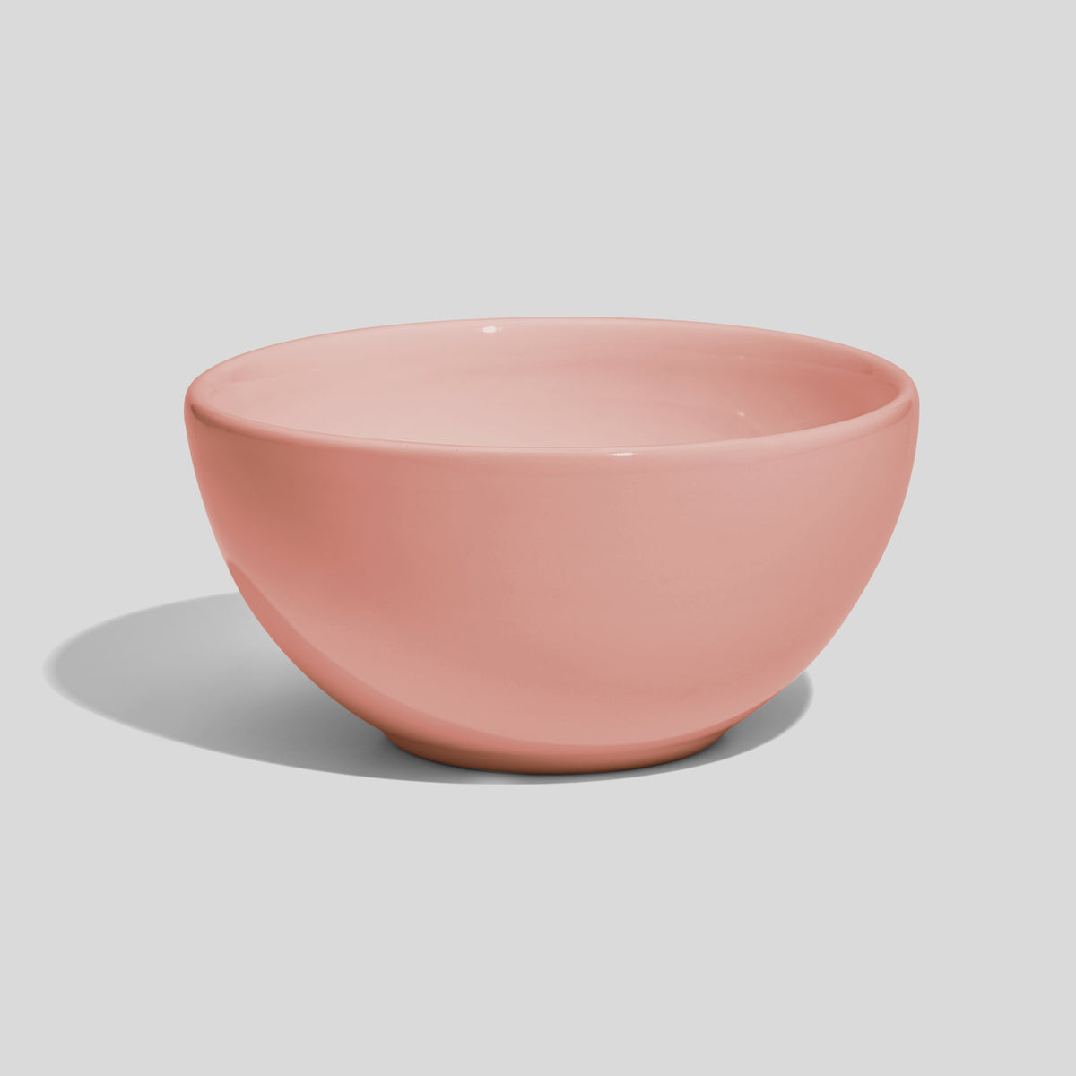Halbrunde Keramikschale 280 ml mit Fußring – Rosa