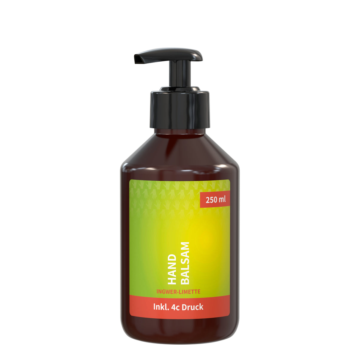 Handbalsam Ingwer Limette 250 ml Pumpspender mit Etikett