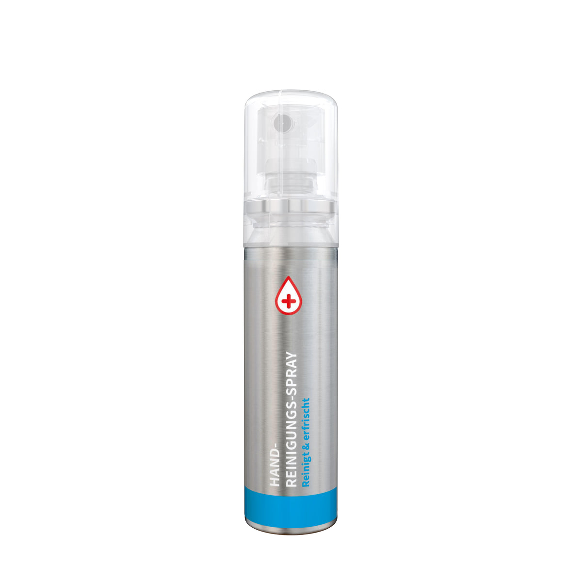 Handreinigungsspray 20 ml Aludose mit Sprühkopf – transparent