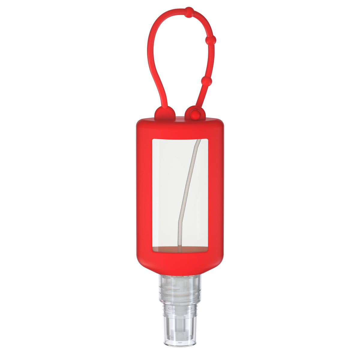 Handreinigungsspray 50 ml Flasche mit Silikonhülle zum Anhängen